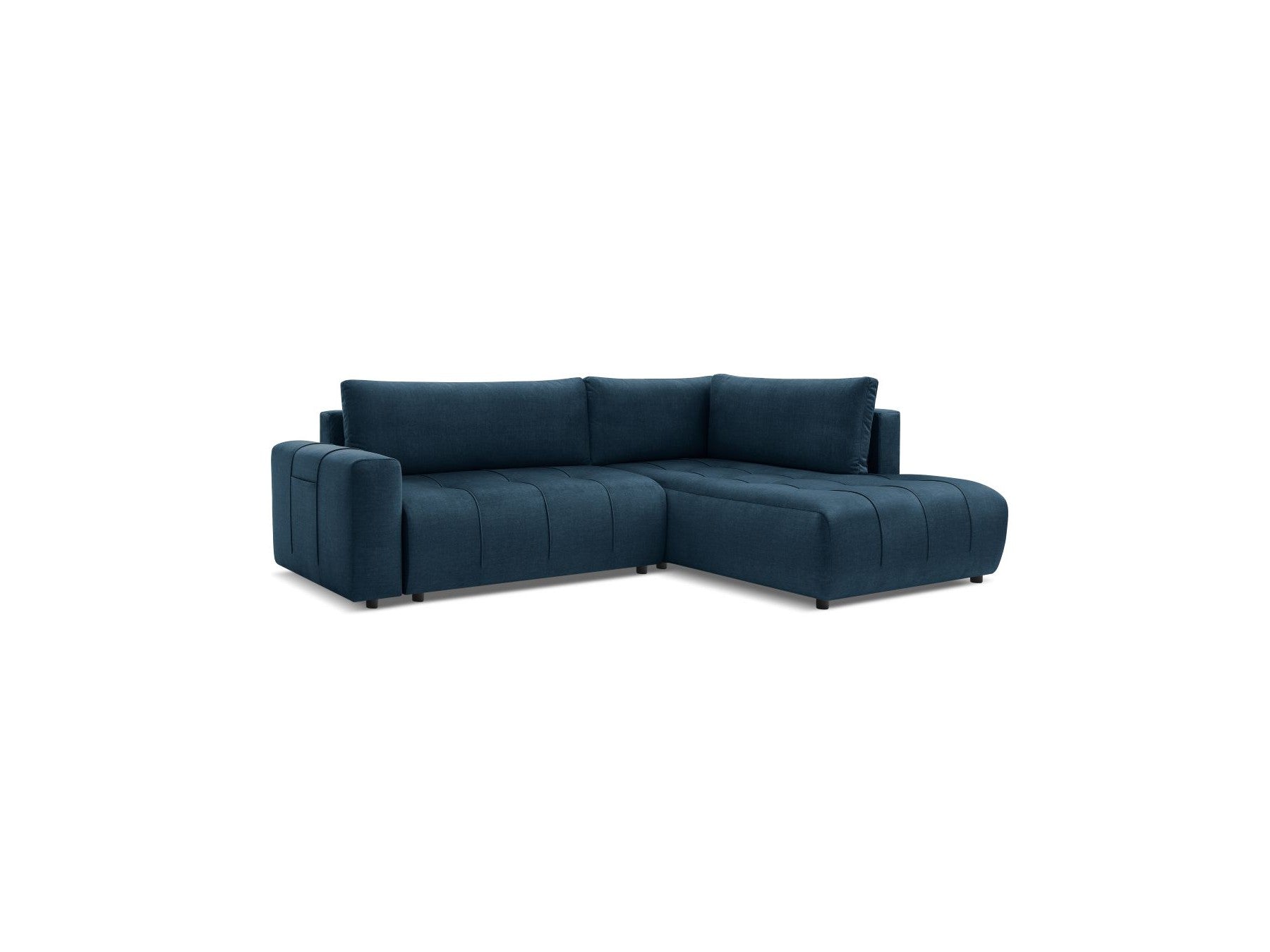 Arsene - Canapé D'Angle L Convertible Coffre - Velours - Angle Droit
