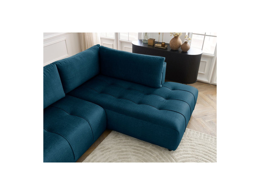 Arsene - Canapé D'Angle L Convertible Coffre - Velours - Angle Droit