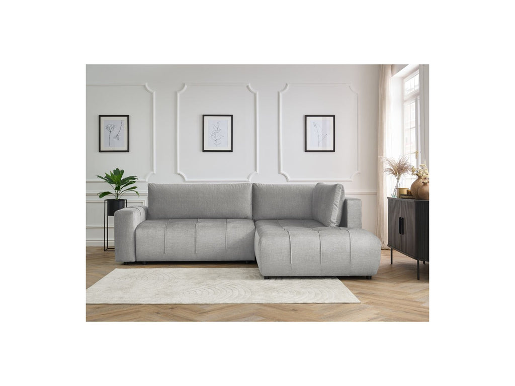 Arsene - Canapé D'Angle L Convertible Coffre - Velours - Angle Droit