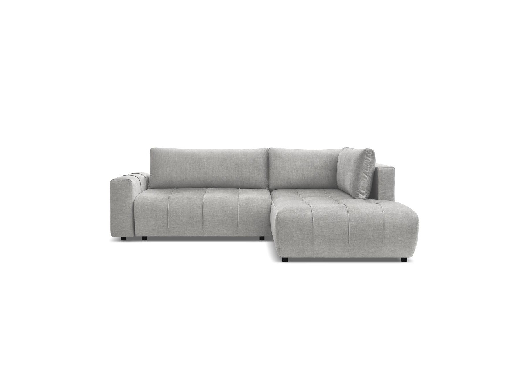 Arsene - Canapé D'Angle L Convertible Coffre - Velours - Angle Droit
