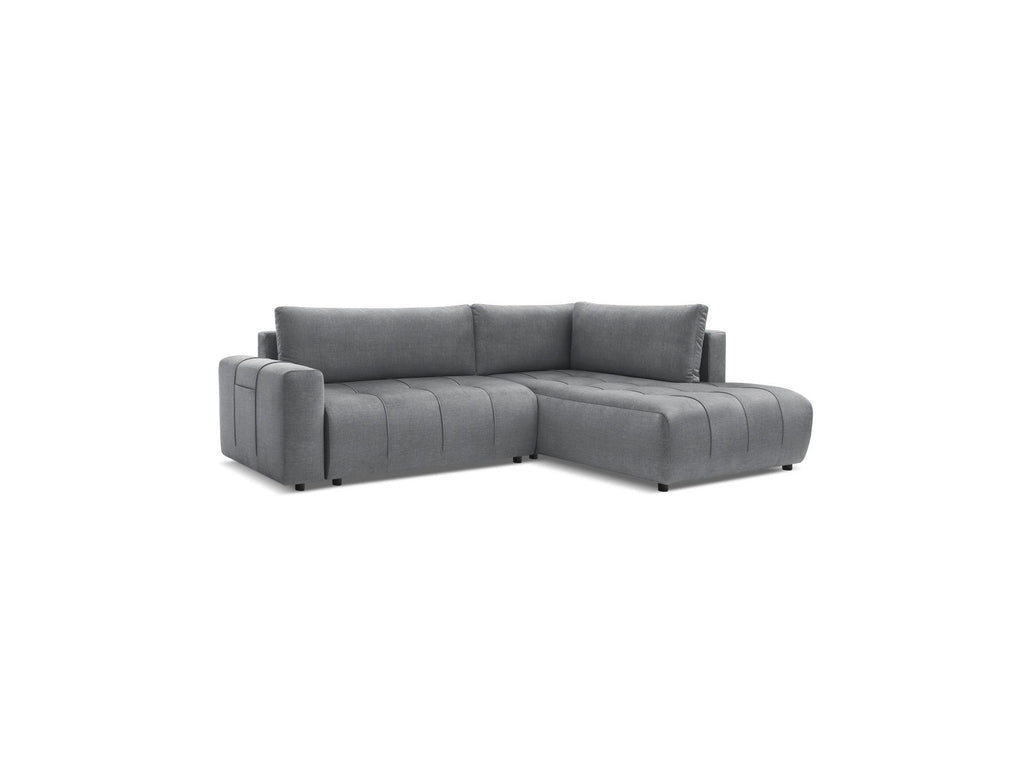 Arsene - Canapé D'Angle L Convertible Coffre - Velours - Angle Droit