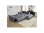 Arsene - Canapé D'Angle L Convertible Coffre - Velours - Angle Droit