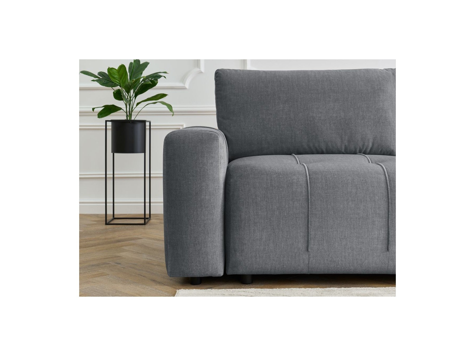 Arsene - Canapé D'Angle L Convertible Coffre - Velours - Angle Droit