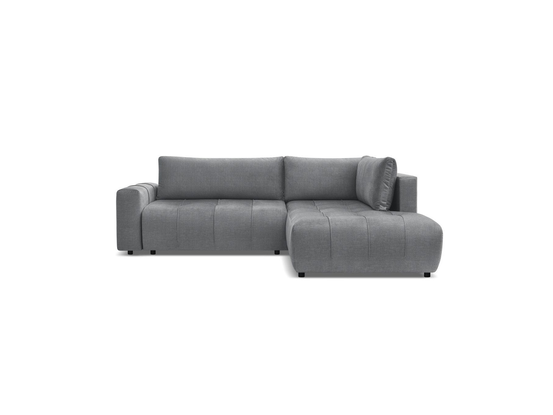 Arsene - Canapé D'Angle L Convertible Coffre - Velours - Angle Droit