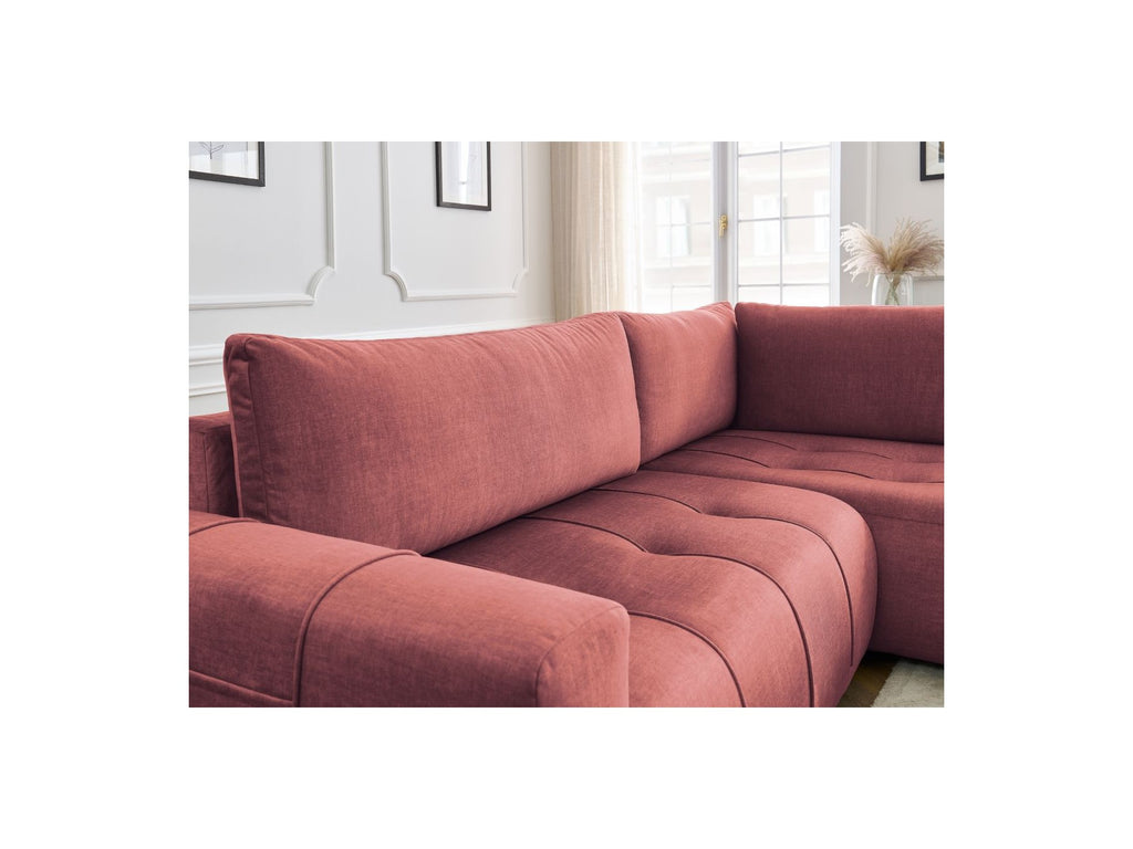 Arsene - Canapé D'Angle L Convertible Coffre - Velours - Angle Droit