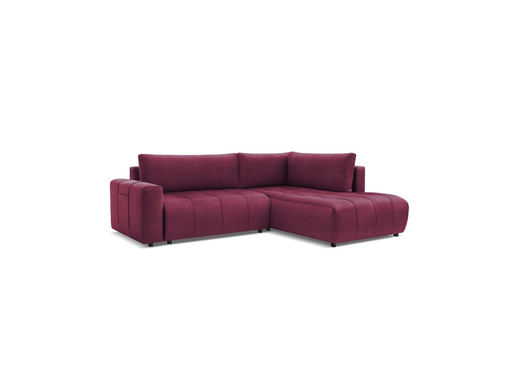 Arsene - Canapé D'Angle L Convertible Coffre - Velours - Angle Droit