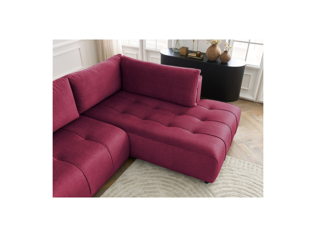 Arsene - Canapé D'Angle L Convertible Coffre - Velours - Angle Droit
