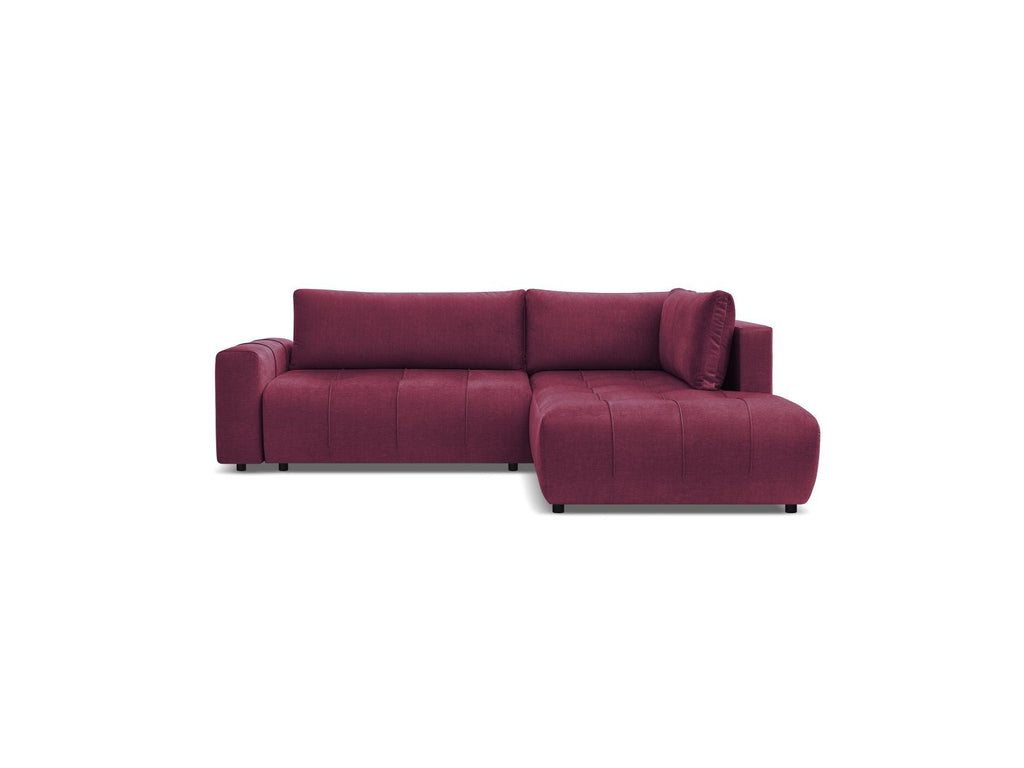Arsene - Canapé D'Angle L Convertible Coffre - Velours - Angle Droit