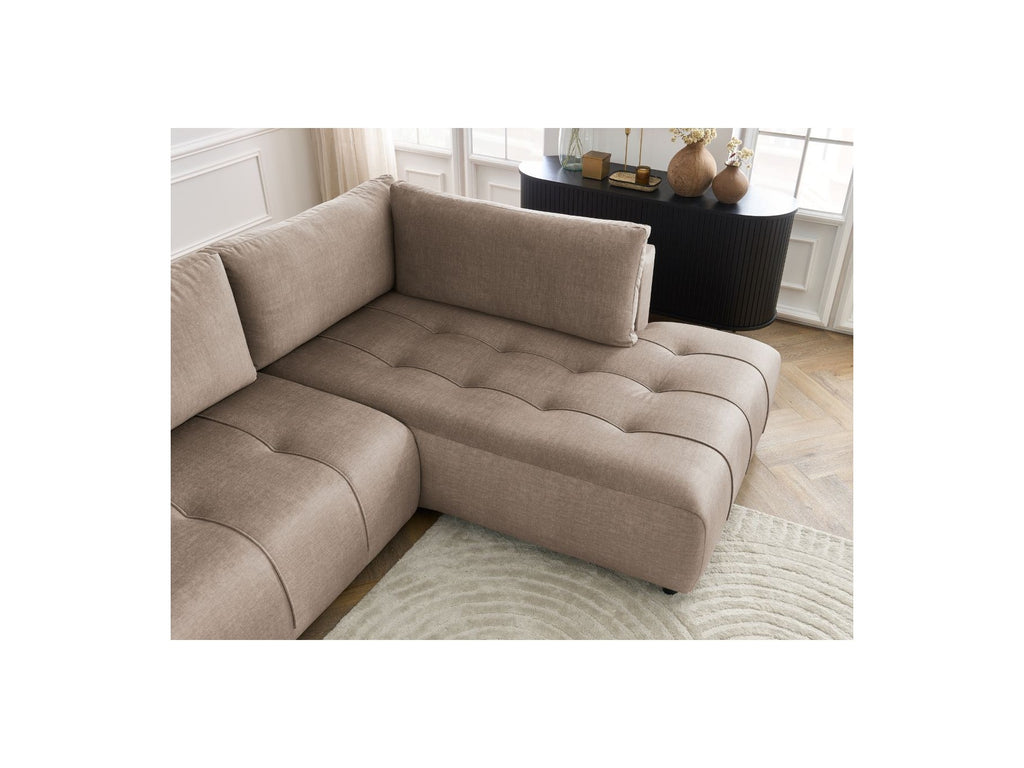 Arsene - Canapé D'Angle L Convertible Coffre - Velours - Angle Droit