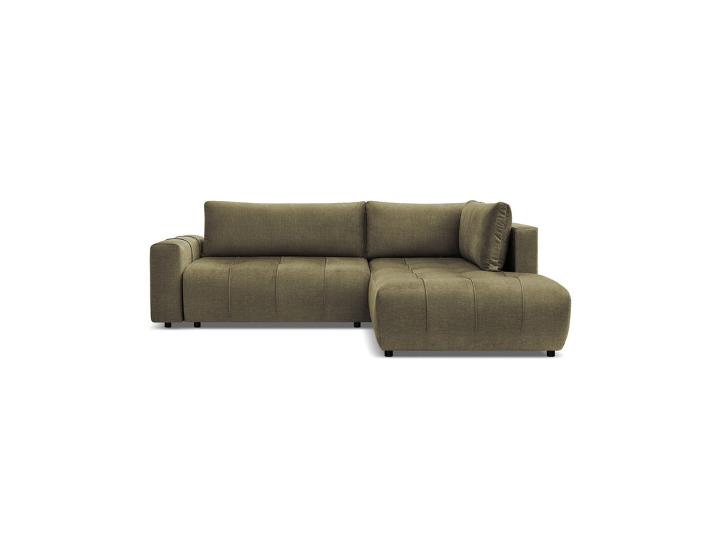 Arsene - Canapé D'Angle L Convertible Coffre - Velours - Angle Droit