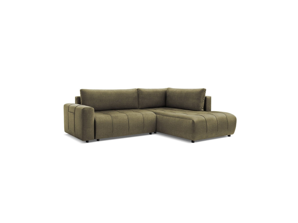 Arsene - Canapé D'Angle L Convertible Coffre - Velours - Angle Droit