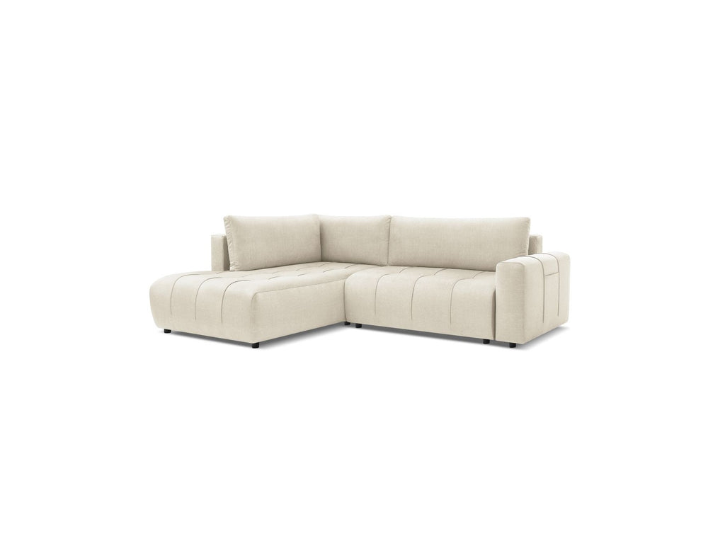 Arsene - Canapé D'Angle L Convertible Coffre - Velours - Angle Gauche