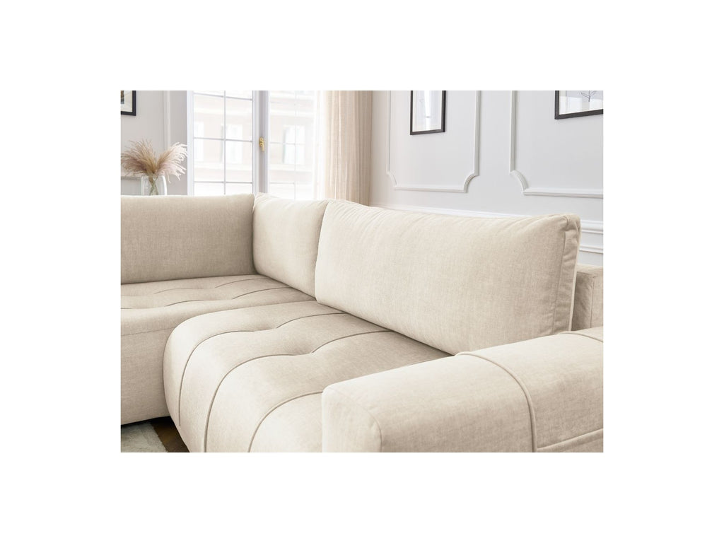 Arsene - Canapé D'Angle L Convertible Coffre - Velours - Angle Gauche