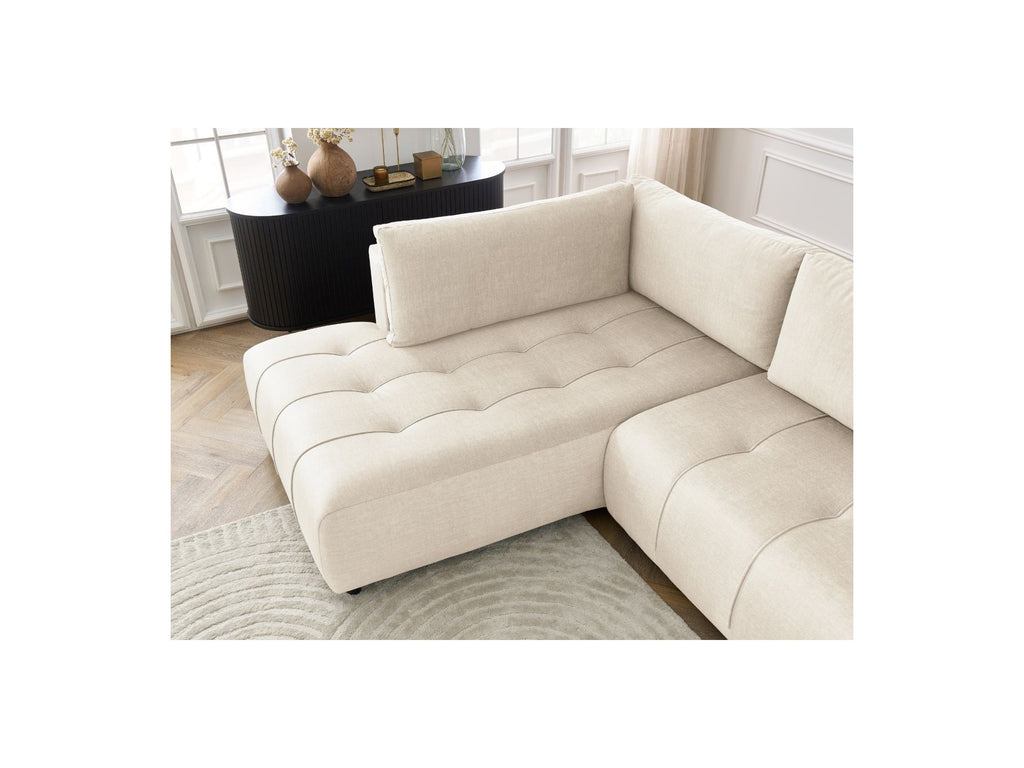 Arsene - Canapé D'Angle L Convertible Coffre - Velours - Angle Gauche