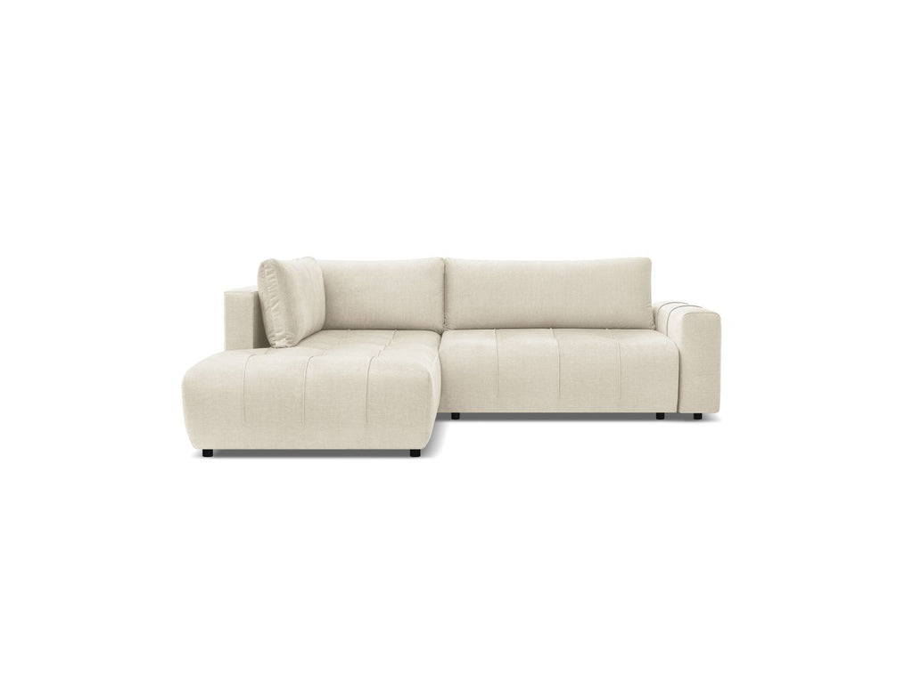 Arsene - Canapé D'Angle L Convertible Coffre - Velours - Angle Gauche