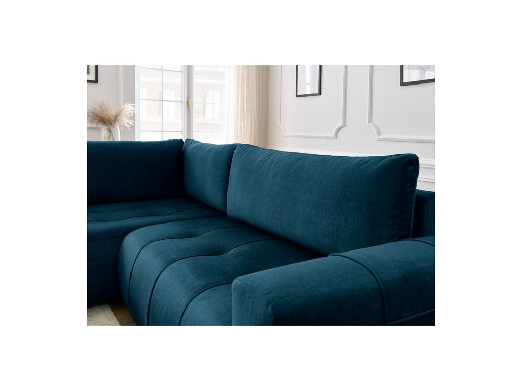 Arsene - Canapé D'Angle L Convertible Coffre - Velours - Angle Gauche