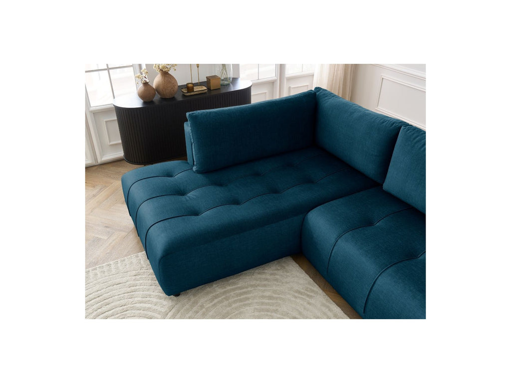Arsene - Canapé D'Angle L Convertible Coffre - Velours - Angle Gauche