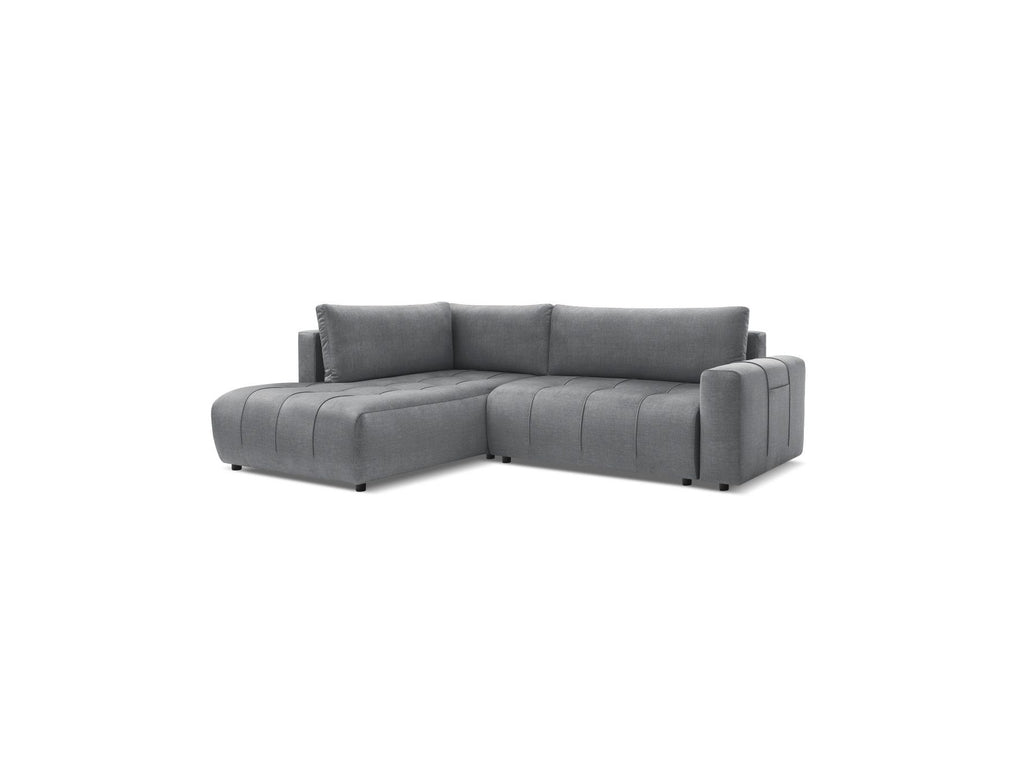 Arsene - Canapé D'Angle L Convertible Coffre - Velours - Angle Gauche
