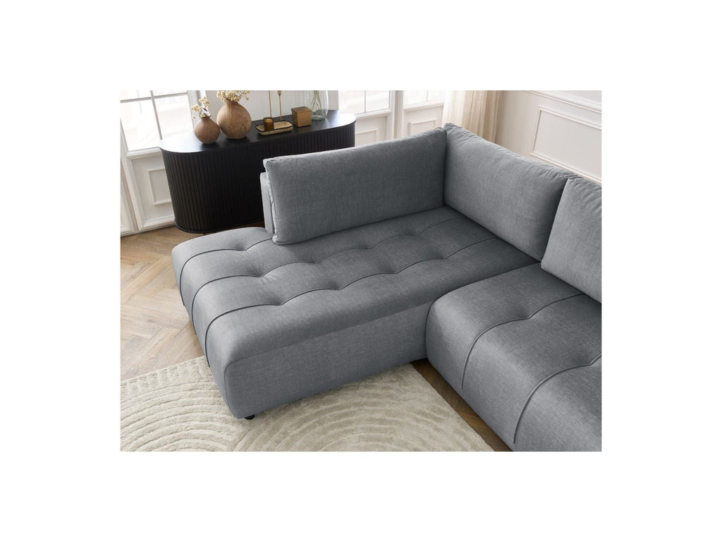 Arsene - Canapé D'Angle L Convertible Coffre - Velours - Angle Gauche