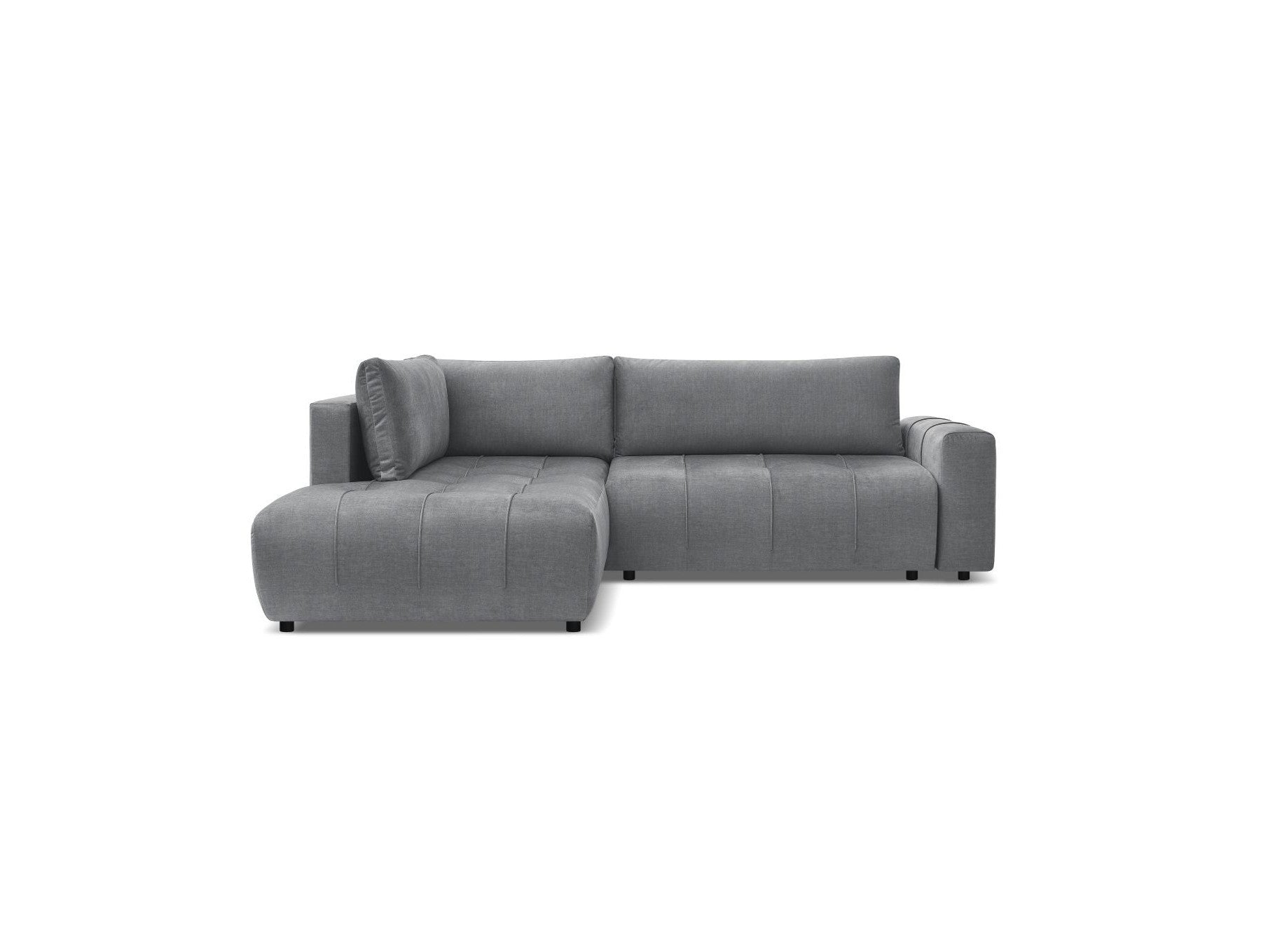 Arsene - Canapé D'Angle L Convertible Coffre - Velours - Angle Gauche