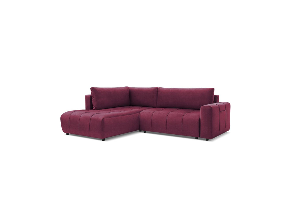 Arsene - Canapé D'Angle L Convertible Coffre - Velours - Angle Gauche