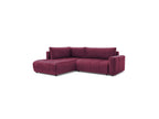 Arsene - Canapé D'Angle L Convertible Coffre - Velours - Angle Gauche