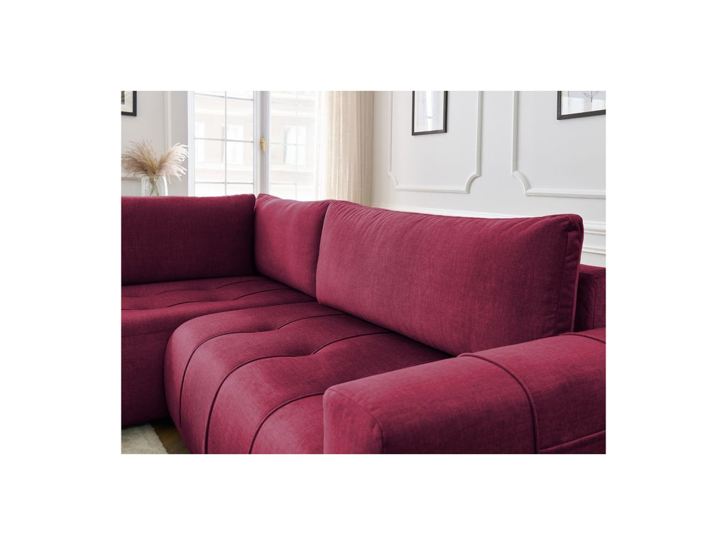 Arsene - Canapé D'Angle L Convertible Coffre - Velours - Angle Gauche