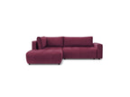 Arsene - Canapé D'Angle L Convertible Coffre - Velours - Angle Gauche