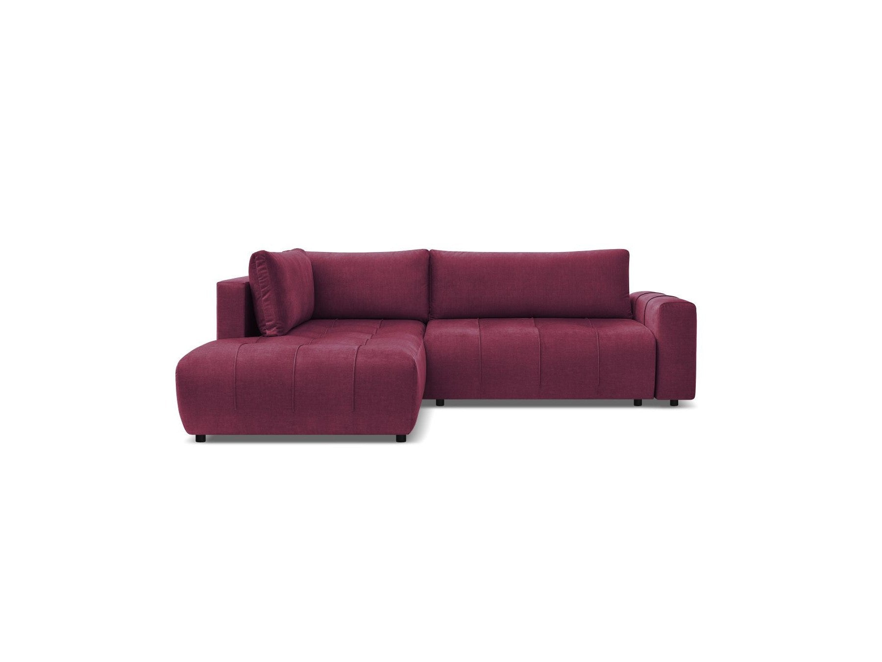 Arsene - Canapé D'Angle L Convertible Coffre - Velours - Angle Gauche