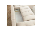Arsene - Panoramic Sofa Bed with Storage - Velvet - Left-hand Corner