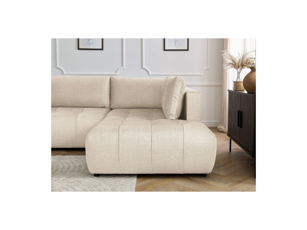 Arsene - Panoramic Sofa Bed with Storage - Velvet - Left-hand Corner