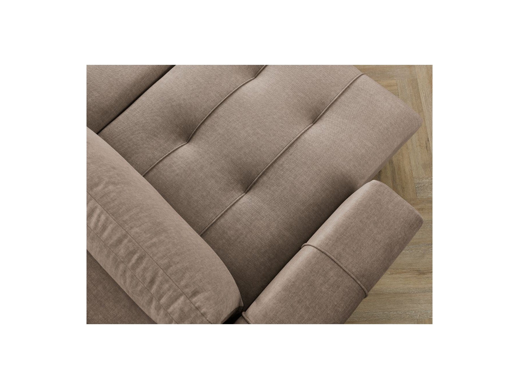 Arsene - Panoramic Sofa Bed with Storage - Velvet - Left-hand Corner