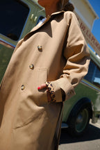 Paul Trench Coat Beige/Leopard
