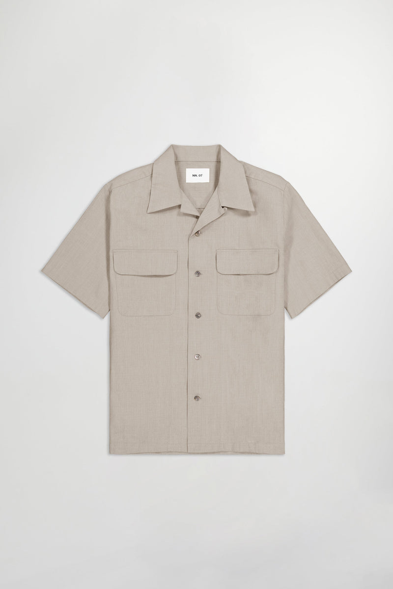 NN07 - Daniel SS Shirt - Khaki Stone