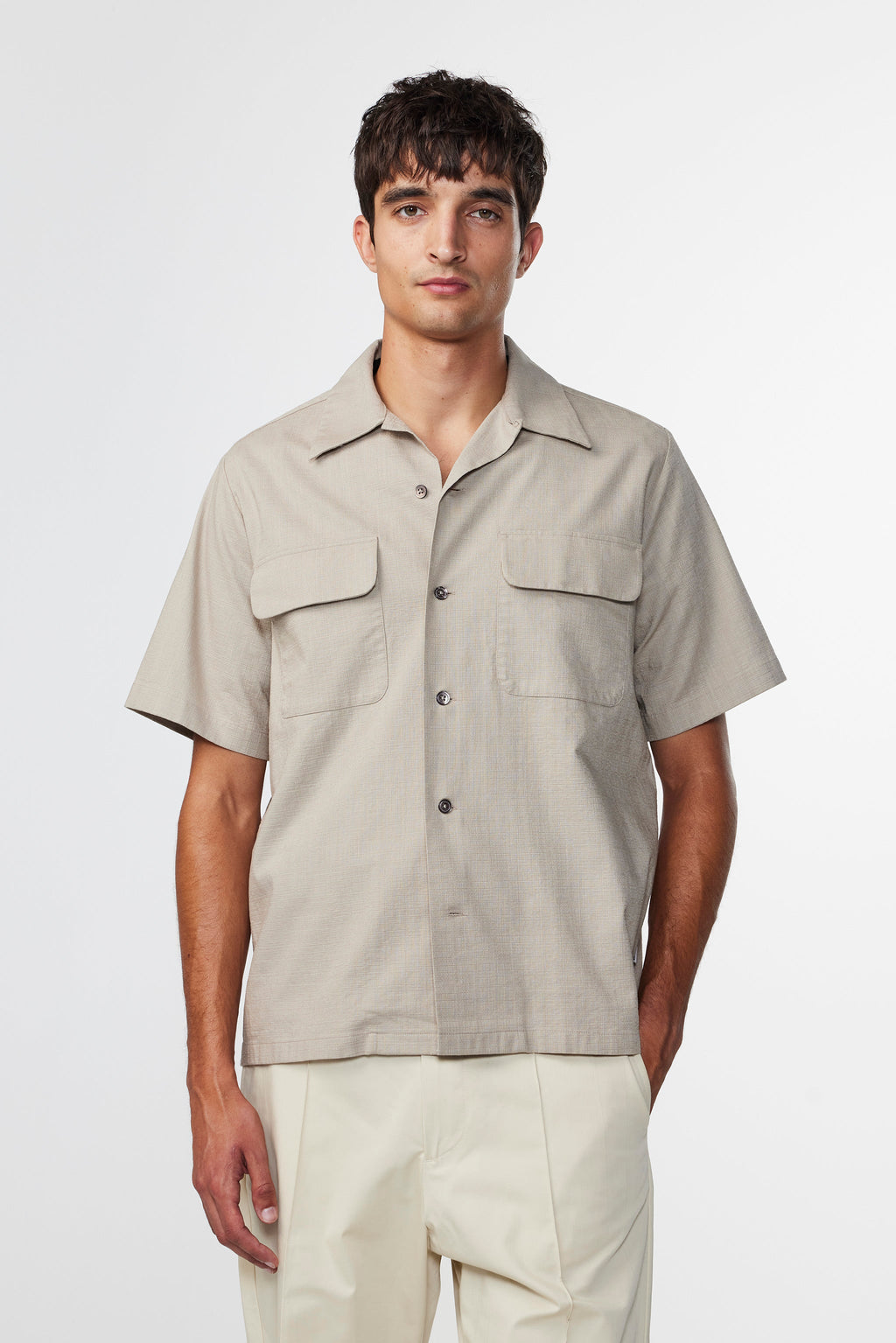 Daniel SS Shirt - Khaki Stone