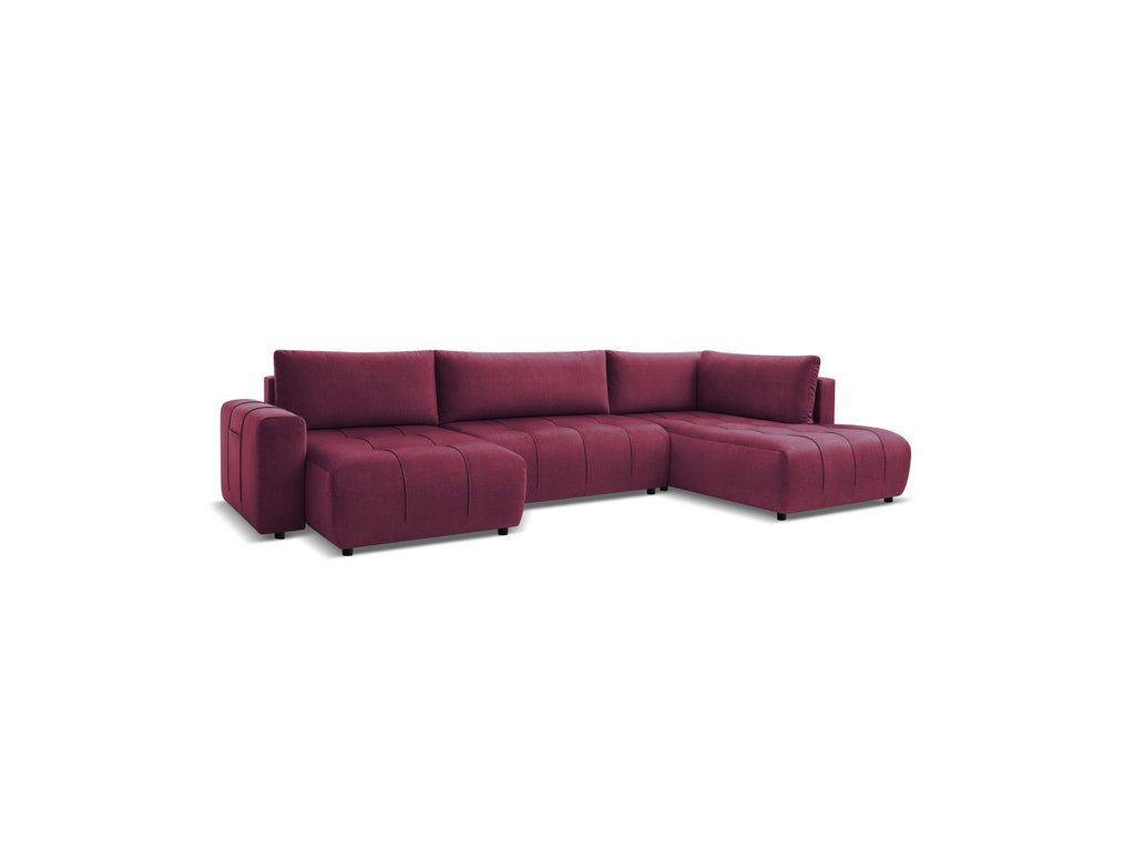 Arsene - Panoramic Sofa Bed with Storage - Velvet - Left-hand Corner