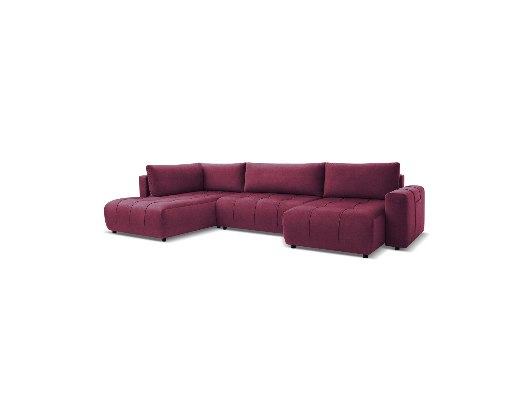 Arsene - Convertible Panoramic Sofa with Storage - Velvet - Right-hand Corner