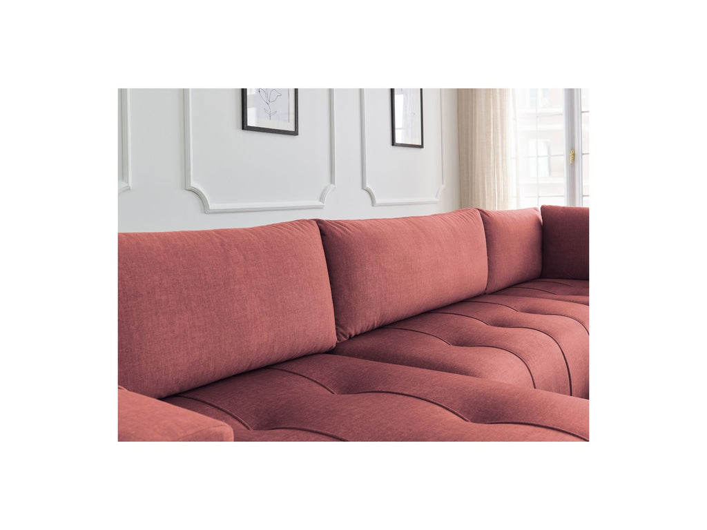 Arsene - Panoramic Sofa Bed with Storage - Velvet - Left-hand Corner
