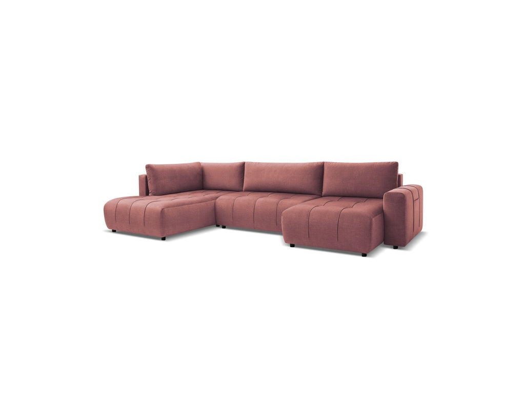 Arsene - Convertible Panoramic Sofa with Storage - Velvet - Right-hand Corner