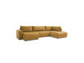 Arsene - Panoramic Sofa Bed with Storage - Velvet - Left-hand Corner