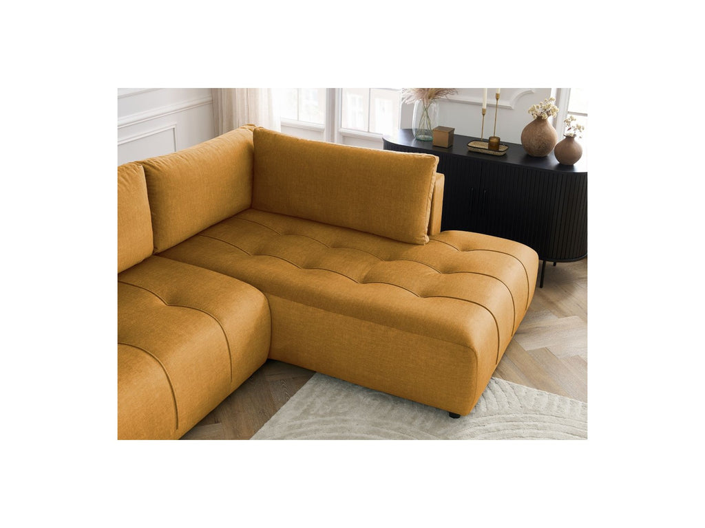 Arsene - Panoramic Sofa Bed with Storage - Velvet - Left-hand Corner