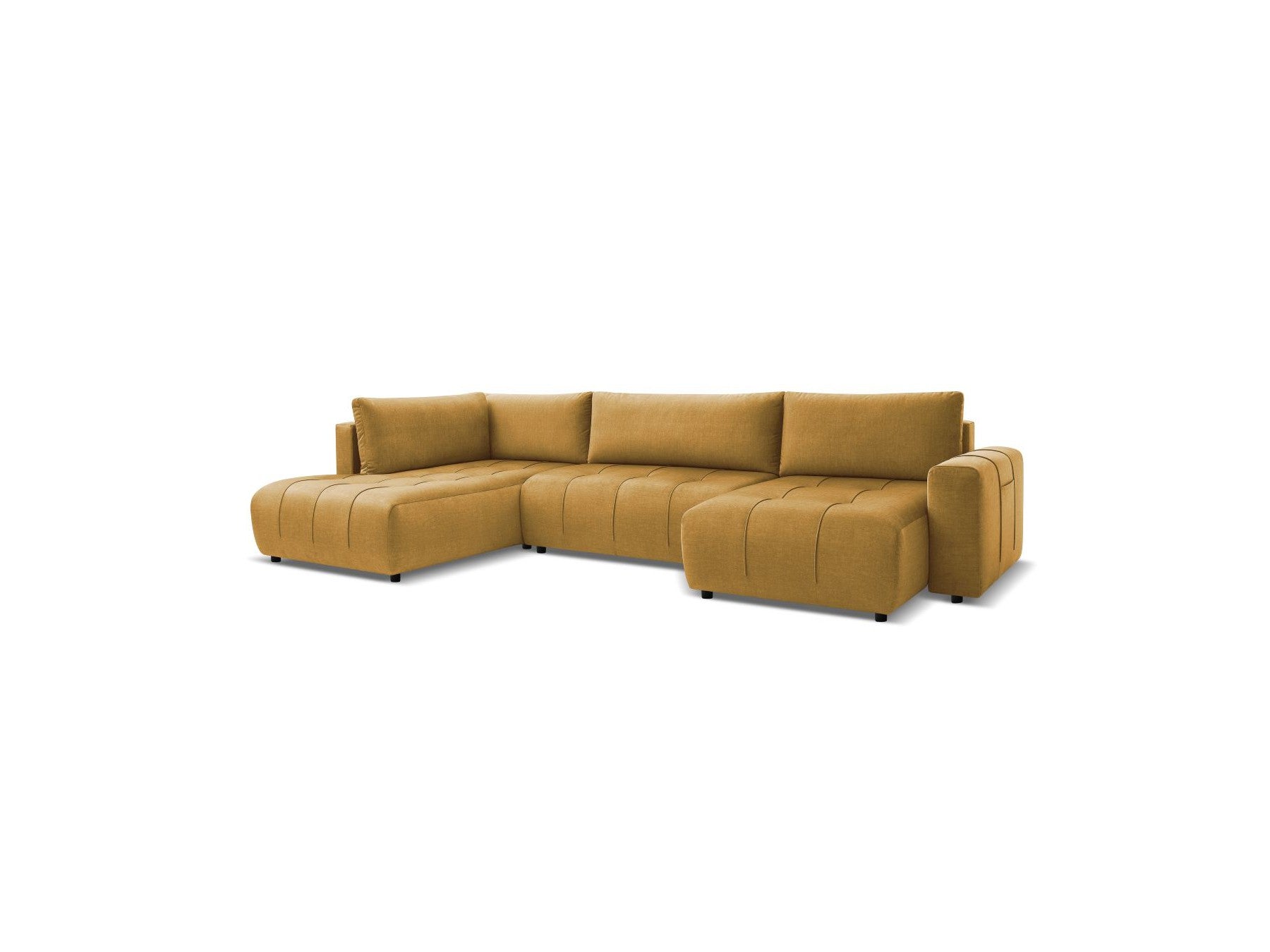 Arsene - Convertible Panoramic Sofa with Storage - Velvet - Right-hand Corner