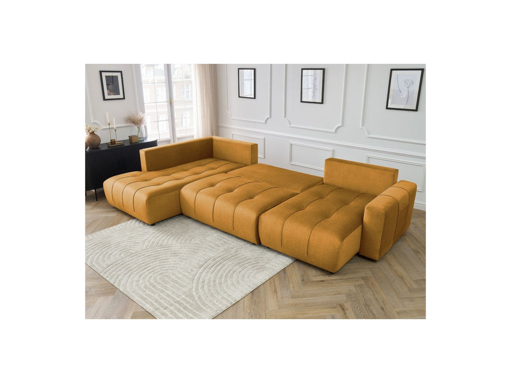 Arsene - Convertible Panoramic Sofa with Storage - Velvet - Right-hand Corner