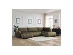 Arsene - Panoramic Sofa Bed with Storage - Velvet - Left-hand Corner