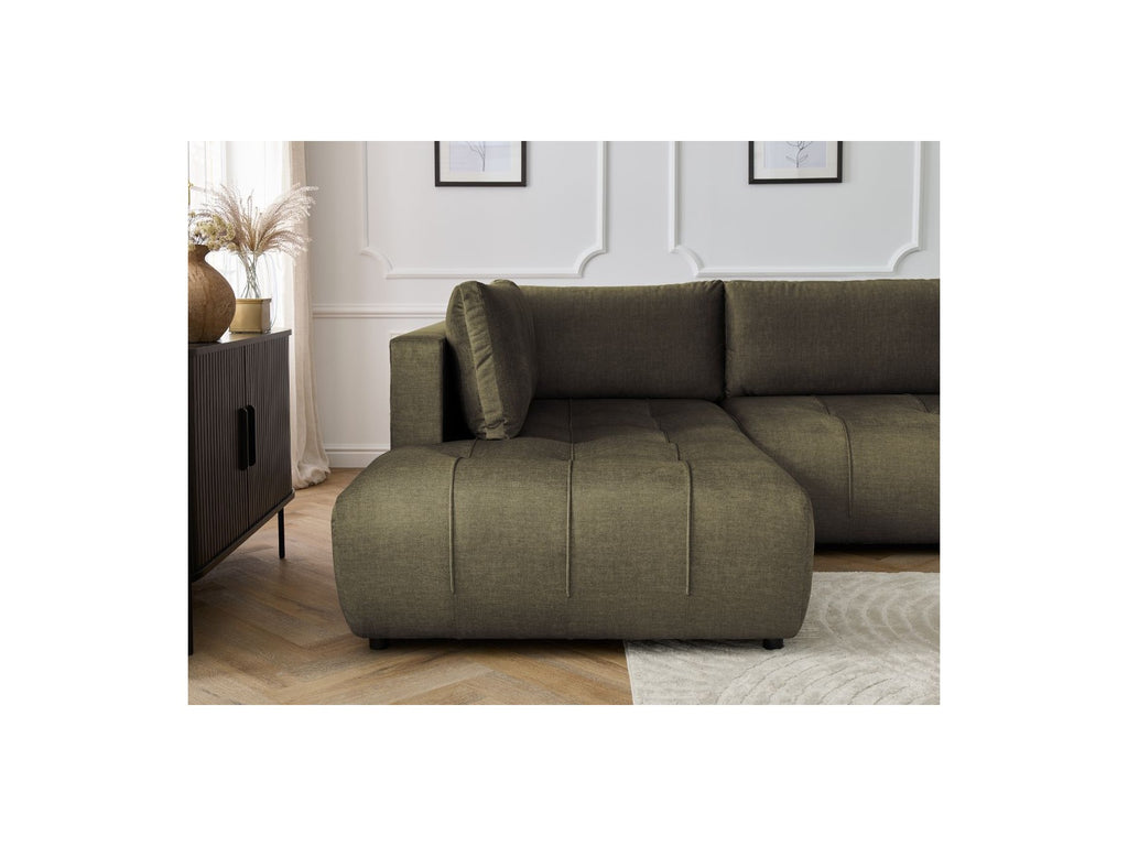 Arsene - Convertible Panoramic Sofa with Storage - Velvet - Right-hand Corner