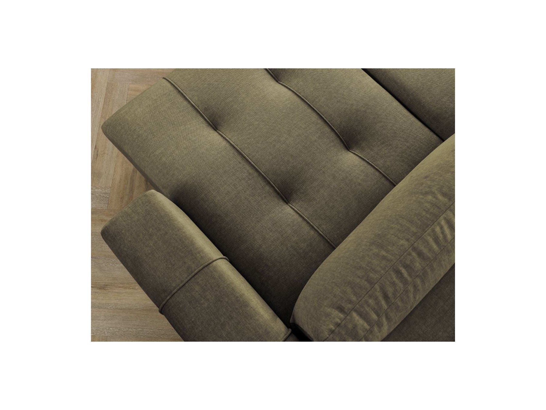 Arsene - Convertible Panoramic Sofa with Storage - Velvet - Right-hand Corner