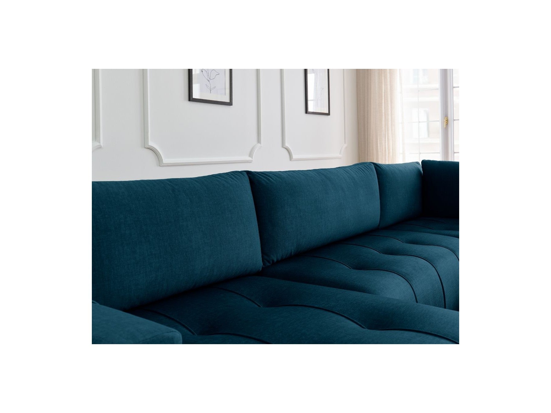 Arsene - Panoramic Sofa Bed with Storage - Velvet - Left-hand Corner