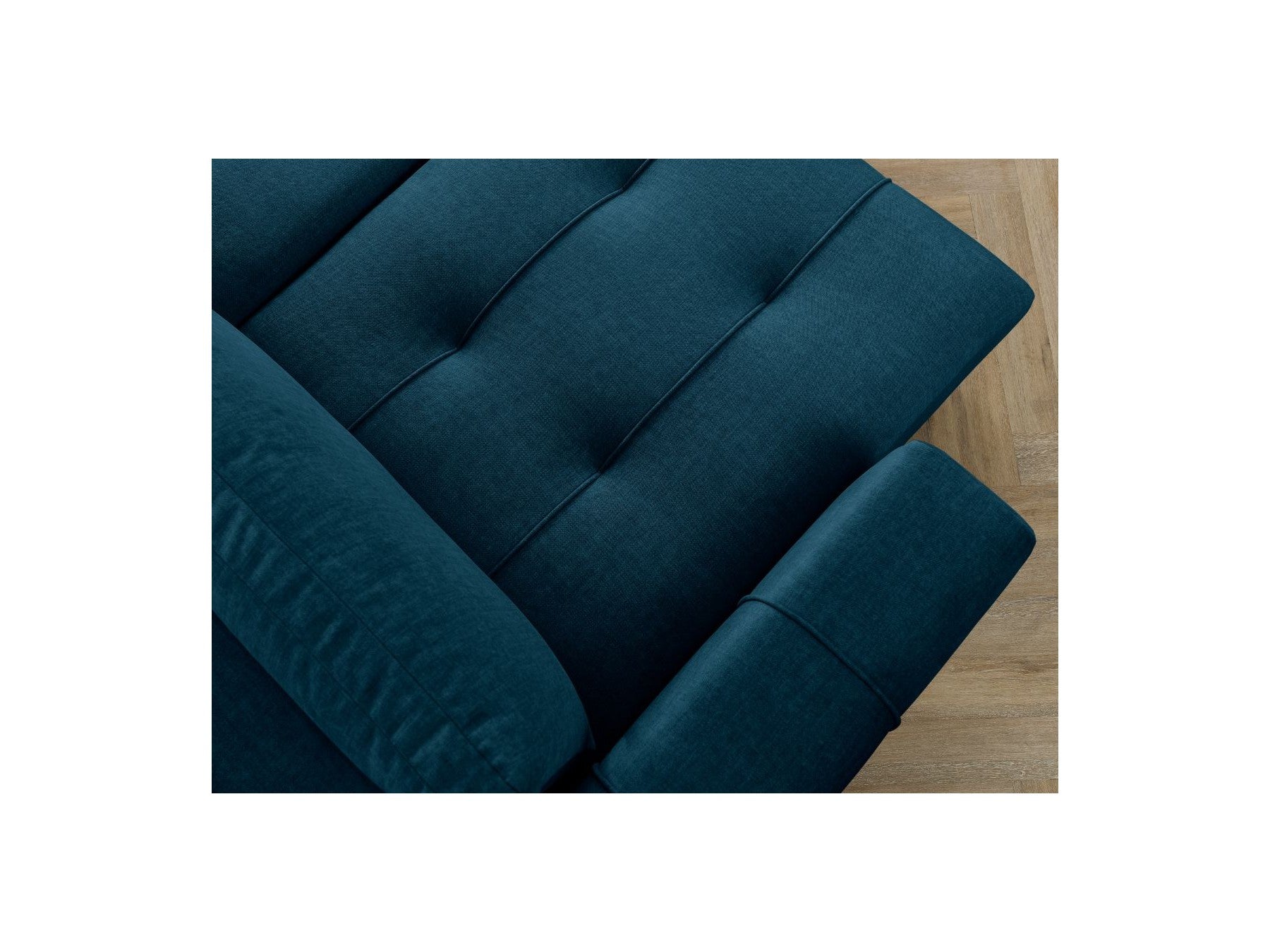 Arsene - Panoramic Sofa Bed with Storage - Velvet - Left-hand Corner