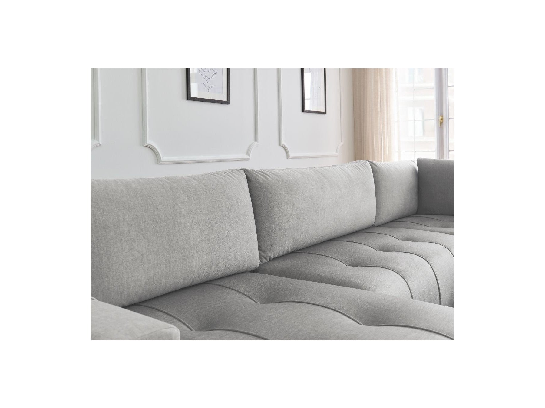 Arsene - Panoramic Sofa Bed with Storage - Velvet - Left-hand Corner