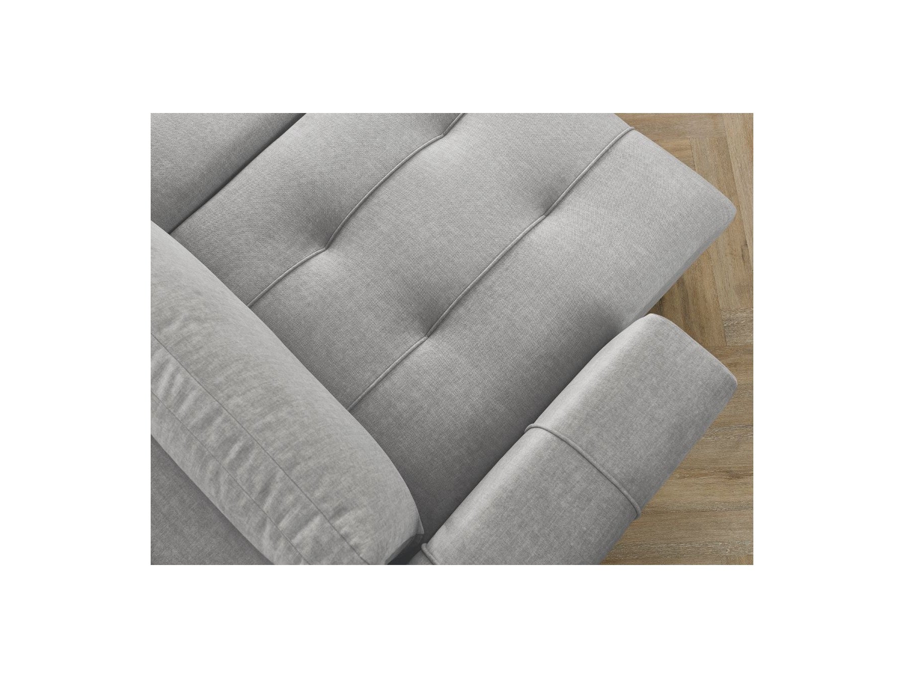 Arsene - Panoramic Sofa Bed with Storage - Velvet - Left-hand Corner
